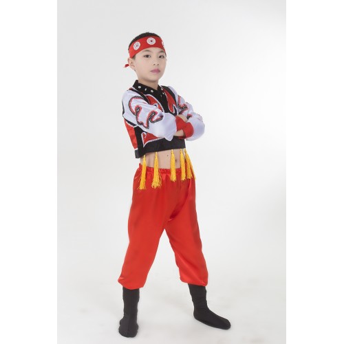 Children Chinese national Ethnic minority costume dance performance clothes Mongolian national Dance costume mongolian robe